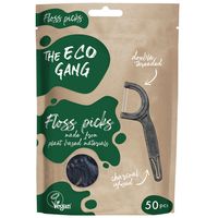 The Eco Gang Plant-Based Floss Picks - Charcoal Infused